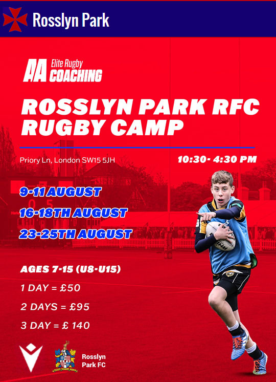 Elite Sports Mini Youth Coaching Camps At The Rock This Summer Rosslyn Park Fc